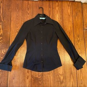 Hawes and Curtis Black French Cuff Shirt